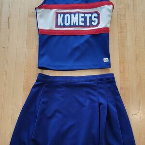 Red White & Blue Komets Cheer\Cheerleading uniform outfit costume